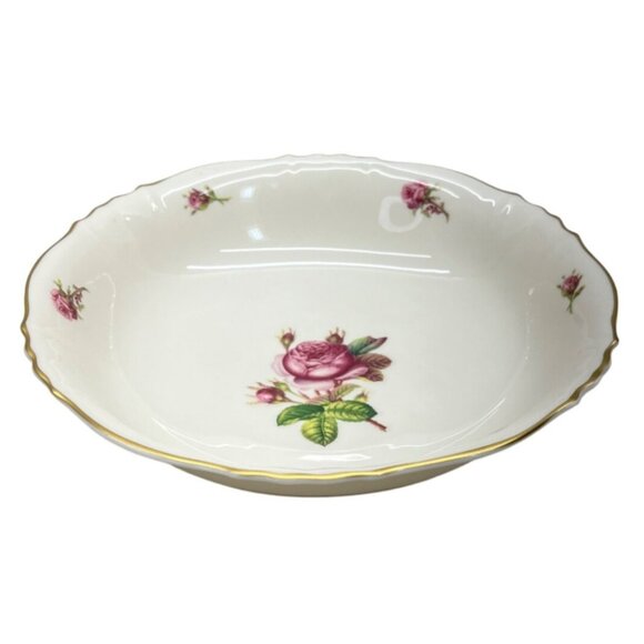 Syracuse China Federal Shape Victoria Rose Round Vegetable Bowl 8 3/4" - Picture 1 of 7